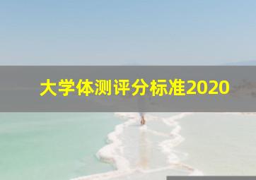 大学体测评分标准2020