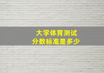 大学体育测试分数标准是多少