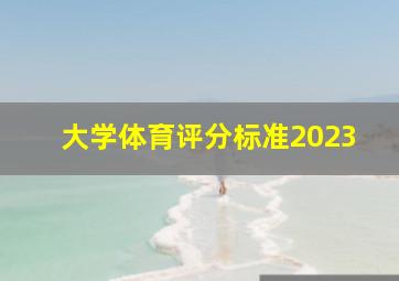 大学体育评分标准2023