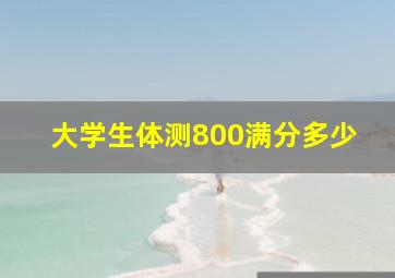 大学生体测800满分多少