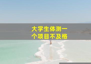 大学生体测一个项目不及格