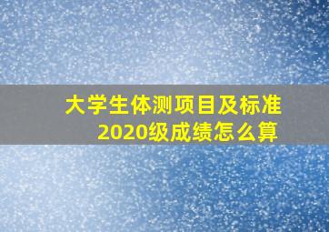 大学生体测项目及标准2020级成绩怎么算