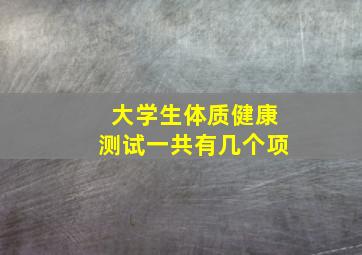 大学生体质健康测试一共有几个项