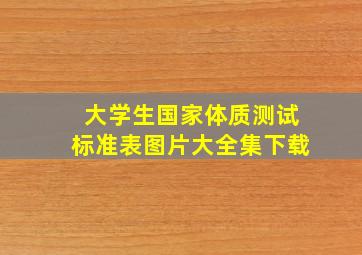 大学生国家体质测试标准表图片大全集下载