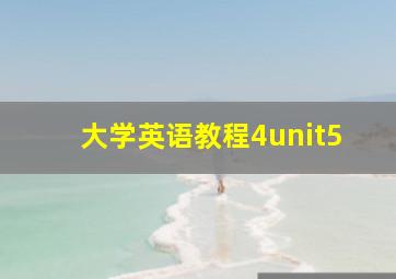 大学英语教程4unit5