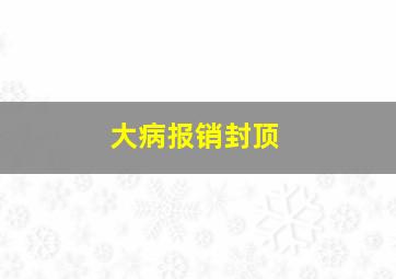 大病报销封顶