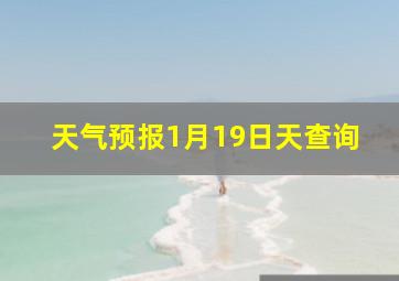 天气预报1月19日天查询