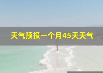 天气预报一个月45天天气