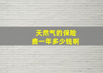 天然气的保险费一年多少钱啊