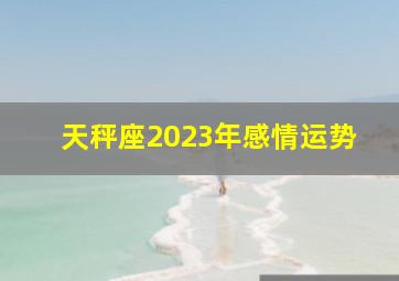 天秤座2023年感情运势