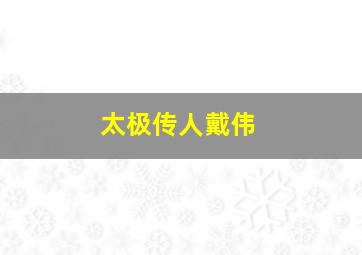 太极传人戴伟