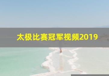 太极比赛冠军视频2019