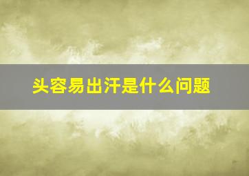 头容易出汗是什么问题