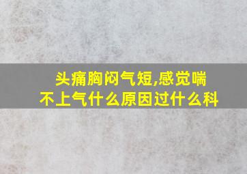 头痛胸闷气短,感觉喘不上气什么原因过什么科