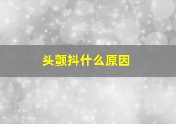 头颤抖什么原因