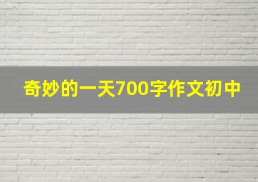 奇妙的一天700字作文初中