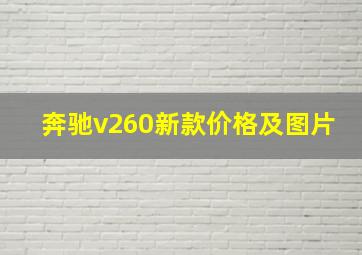 奔驰v260新款价格及图片