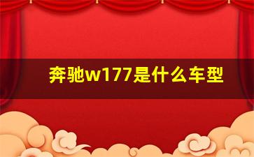 奔驰w177是什么车型