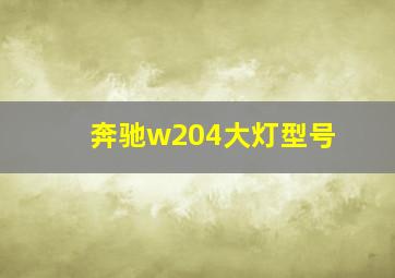 奔驰w204大灯型号