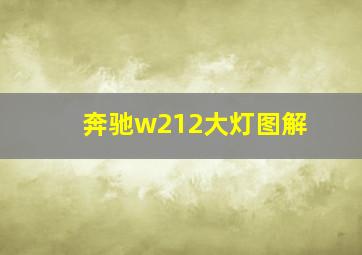 奔驰w212大灯图解