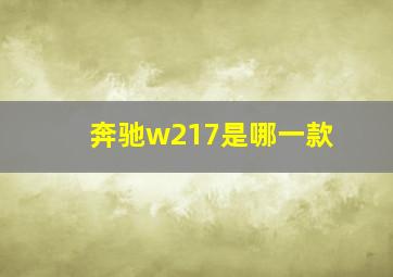 奔驰w217是哪一款