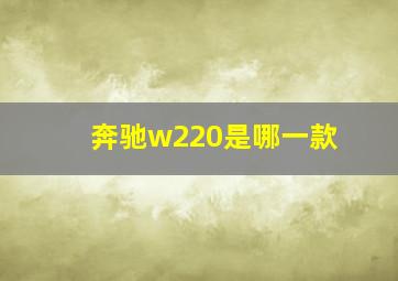 奔驰w220是哪一款