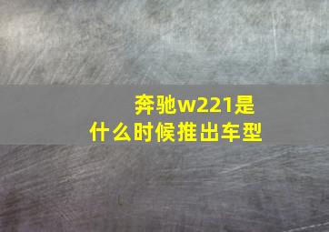 奔驰w221是什么时候推出车型