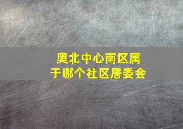 奥北中心南区属于哪个社区居委会