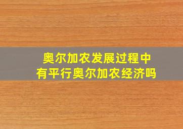 奥尔加农发展过程中有平行奥尔加农经济吗