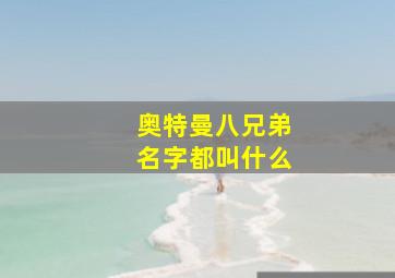 奥特曼八兄弟名字都叫什么