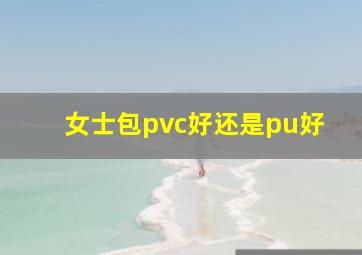 女士包pvc好还是pu好