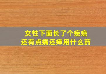 女性下面长了个疙瘩还有点痛还痒用什么药