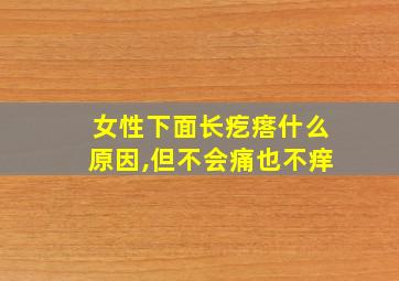 女性下面长疙瘩什么原因,但不会痛也不痒