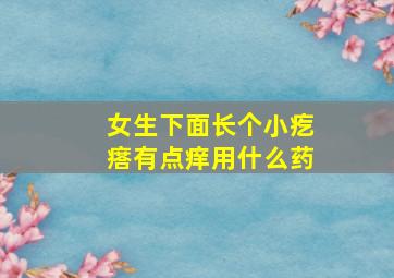 女生下面长个小疙瘩有点痒用什么药