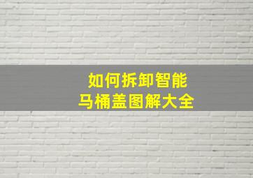 如何拆卸智能马桶盖图解大全