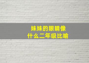 妹妹的眼睛像什么二年级比喻