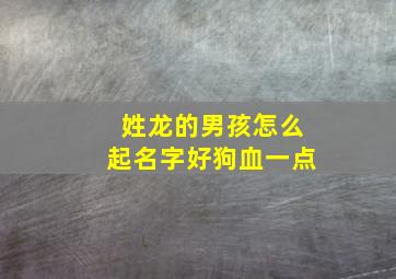 姓龙的男孩怎么起名字好狗血一点