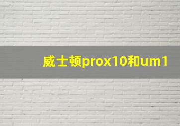 威士顿prox10和um1