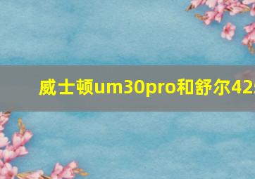 威士顿um30pro和舒尔425