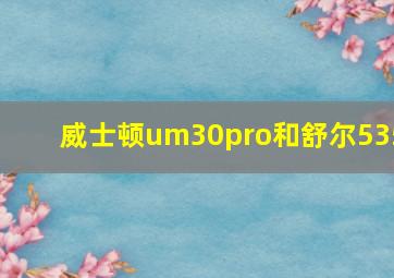 威士顿um30pro和舒尔535