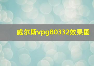 威尔斯vpg80332效果图