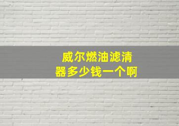 威尔燃油滤清器多少钱一个啊