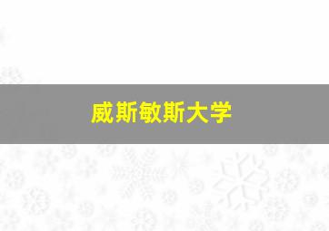 威斯敏斯大学