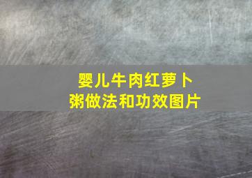 婴儿牛肉红萝卜粥做法和功效图片