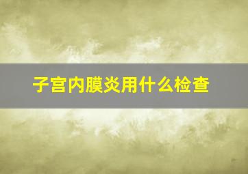 子宫内膜炎用什么检查