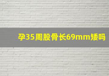 孕35周股骨长69mm矮吗