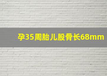 孕35周胎儿股骨长68mm