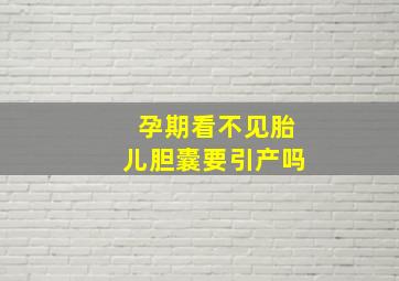 孕期看不见胎儿胆囊要引产吗