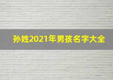 孙姓2021年男孩名字大全