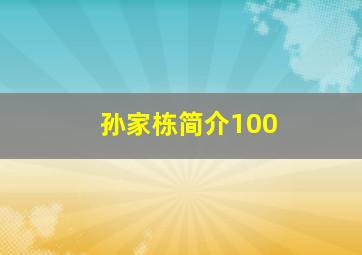 孙家栋简介100